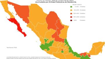 Mapa, muertes y casos de coronavirus en México por estados hoy 13 de noviembre