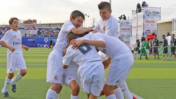 El Real Madrid celebra un gol.