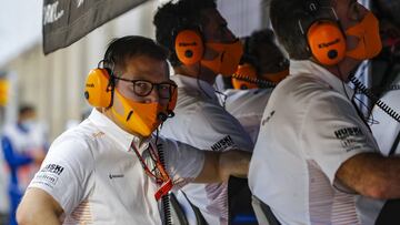 Andreas Seidl, jefe de McLaren. Bahr&eacute;in, F1 2020. 