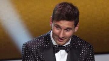 Messi, en la gala del Bal&oacute;n de Oro.