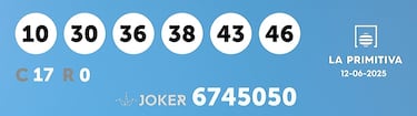 La Primitiva: comprobar los resultados del sorteo de hoy, jueves 12 de junio
