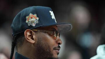 Anthony was present for Game 2 of the playoff series at Madison Square Garden as the Knicks tied the series 1-1 with Detroit.