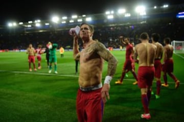 Los jugadores celebran el pase a las semifinales de la Champions. 