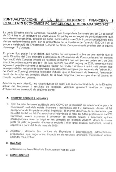 El expresidente Bartomeu cifra en 225M€ el impacto de la COVID-19 en la temporada 2020-21