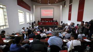 Santiago, 29 de noviembre 2019
En la sede de la ANFP se realiza encuentro del consejo de presidentes de clubes nacionales.
Jonnathan Oyarzun/Photosport