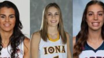 Leticia Romero, Marina Lizarazu y Rebeca Navarro, tres de las españolas en el March Madness.