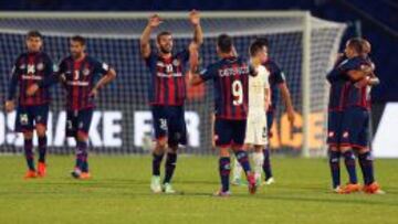 Los jugadores de San Lorenzo celebran la victoria y el pase a la final del Mundial de Clubes.