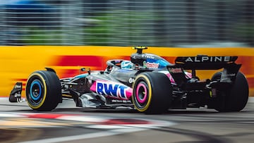 Gasly con el Alpine durante una sesión de libres de la temporada 2024 de la F1.