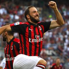 Higuaín trabaja en solitario por problemas musculares