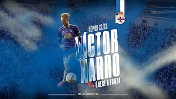 Víctor Narro es el segundo fichaje del Deportivo.