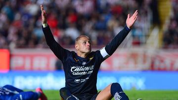 Javier Chicharito Hernandez of Guadalajara during the 2nd round match between Necaxa and Guadalajara as part of the Liga BBVA MX, Torneo Apertura 2024 at Victoria Stadium on January 17, 2024 in Aguascalientes, Mexico.