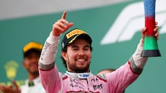 Los mejores momentos del podio de Checo Pérez en Bakú