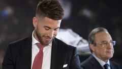 Ramos y Florentino, en un acto del club.