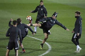 River Plate training in Valdebebas yesterday