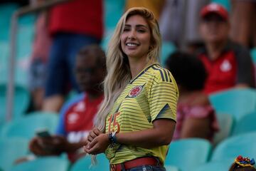 La mujer del jugador colombiano Mateus Uribe, Cindy Álvarez.