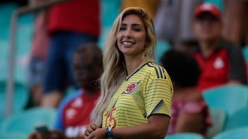 La mujer del jugador colombiano Mateus Uribe, Cindy Álvarez.