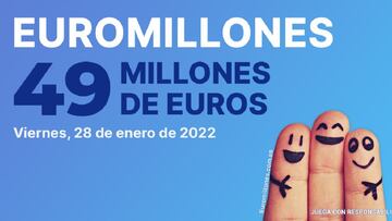 Euromillones: comprobar los resultados del sorteo de hoy, viernes 28 de enero