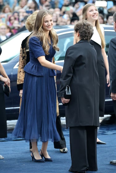 La Princesa Leonor a su llegada a la entrega de los Premios Princesa de Asturias 2023.