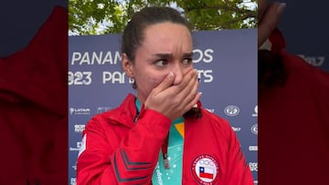 Quería el oro, no lo logró y rompió en llanto en una entrevista: la chilena que emociona a todos en Santiago 2023