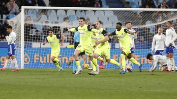 Morcillo celebra su gol.