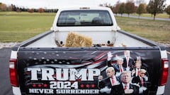 Why are voters wearing trash bags to vote on election day?