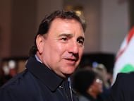 WASHINGTON, DC - DECEMBER 05: Nestor Lorenzo, Head Coach of Colombia, poses on the red carpet prior to the FIFA World Cup 2026 Official Draw at John F. Kennedy Center for the Performing Arts on December 05, 2025 in Washington, DC. (Photo by Hector Vivas - FIFA/2025 FIFA)