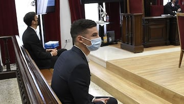  El Jugador del Celta de Vigo Santi Mina durante la ultima sesion del juicio celebrado en la Audiencia Provincial de Almer&Atilde;&shy;a