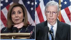 Cheque de est&iacute;mulo y ayudas al desempleo: Las propuestas de McConnell y Pelosi