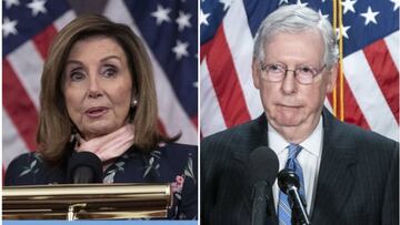 Cheque de est&iacute;mulo y ayudas al desempleo: Las propuestas de McConnell y Pelosi