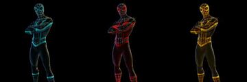 Estilos Fotonegativo, Apagón Escarlata y Realidad Dorada del skin Spider-Man