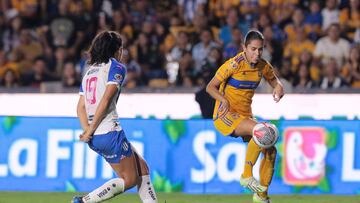   Maricarmen Reyes of Tigres during the game Tigres UANL vs Monterrey, corresponding to Round 16 of the Torneo Apertura 2023 of the Womens Liga BBVA MX, at Universitario Stadium, on October 19, 2023. 

<br><br>

Maricarmen Reyes de Tigres durante el partido Tigres UANL vs Monterrey, correspondiente a la Jornada 16 del Torneo Apertura 2023 de la Liga BBVA MX Femenil, en el Estadio Universitario, el 19 de Octubre de 2023