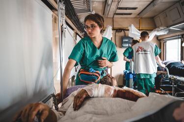 Así trabajó el tren hospitalizado de MSF los primeros días en Ucrania