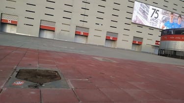 Arrancan la placa de Courtois del Wanda Metropolitano