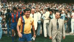 Terry Venables con José Luis Nuñez.