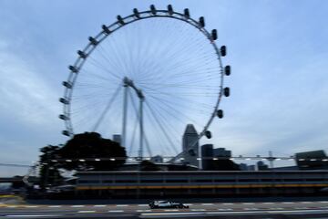 Valtteri Bottas durante la clasificación del GP de Singapur. 