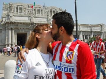 Las fan zone de Real Madrid y Atlético estuvieron muy animadas