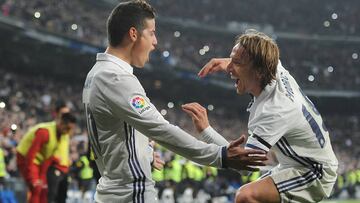 Uno x uno: James se quita las penas; gran noche de Modric