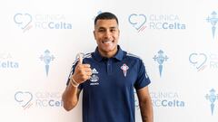 Jeison Murillo sonr&iacute;e tras superar el reconocimiento m&eacute;dico para regresar al Celta. 