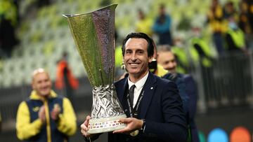 Unai Emery, con la Europa League.