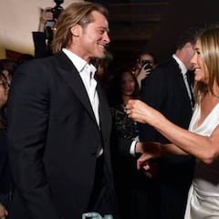 Jennifer Aniston felicitó en persona a Brad Pitt por su Oscar