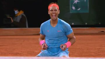 ¡Y llegó en el 20! La primera vez que Nadal gana el punto de partido así