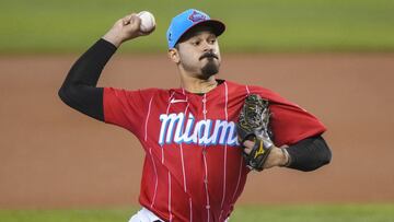 El venezolano de los Marlins retir&oacute; por la v&iacute;a del K a nueve bateadores durante el inicio de su apertura contra los Braves, una marca de las Mayores.