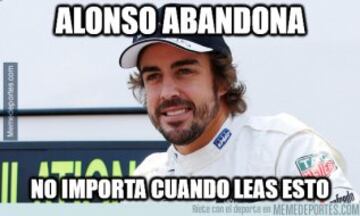 El abandono de Alonso y Vettel, protagonistas de los memes