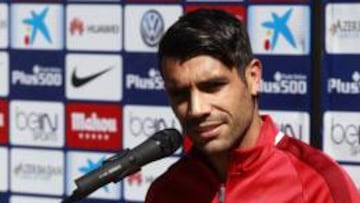 Augusto Fernández, en el 'media day' del Atlético.