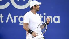 El tenista espa&ntilde;ol Fernando Verdasco celebra un punto durante su partido ante el brasile&ntilde;o Thiago Monteiro en el Torneo de Buenos Aires.