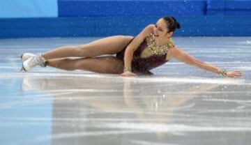 Kaetlyn Osmond de Canadá durante la competición por equipos.