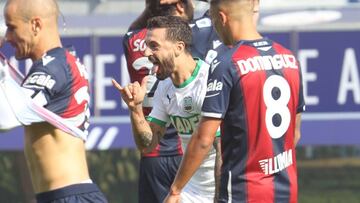 El Sassuolo se coloca segundo de la Serie A al remontar tres goles en 13' en el derbi ante el Bolonia