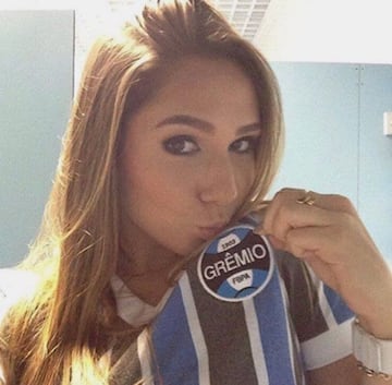 Carolina Potaluppi, la hija del entrenador del Gremio Renato Gaúcho.