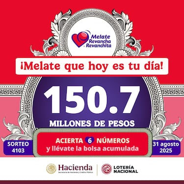Resultados Sorteo Melate 4103: premios y números que cayeron hoy 31 de agosto del 2025