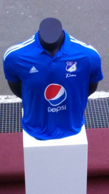 Millonarios presentó su camiseta oficial para 2016 conmemorando sus 70 años 